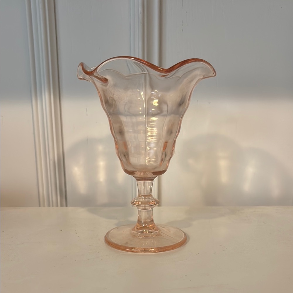 Elegant Pink Glass Vase